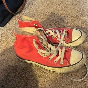 Red high top converse